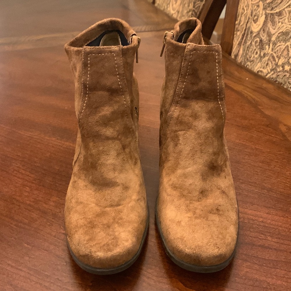 Franco Sarto | Brown Suede Ankle Booties Shoes